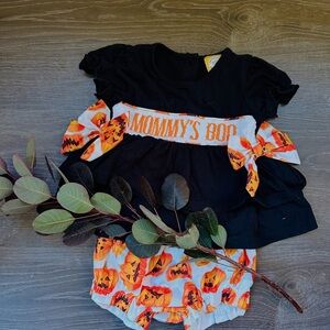 Halloween Baby Outfit with Pumpkin Design